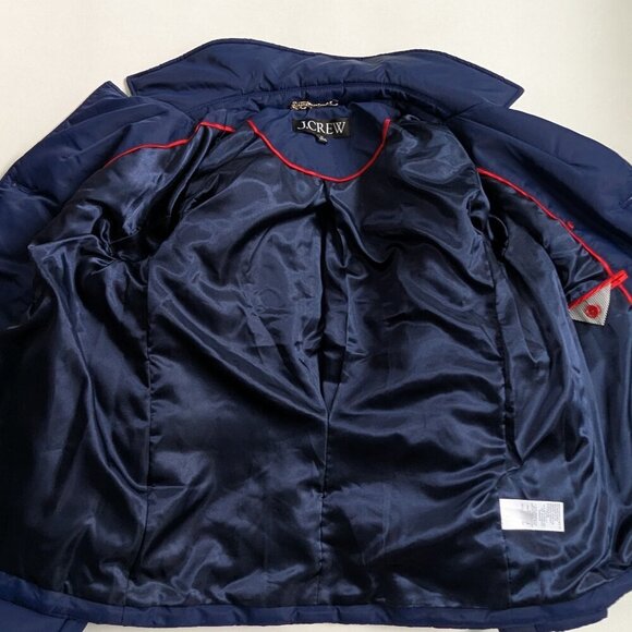 J. Crew Women's Pea Coat Puffer Jacket - Size XS Blue - Picture 8 of 15
